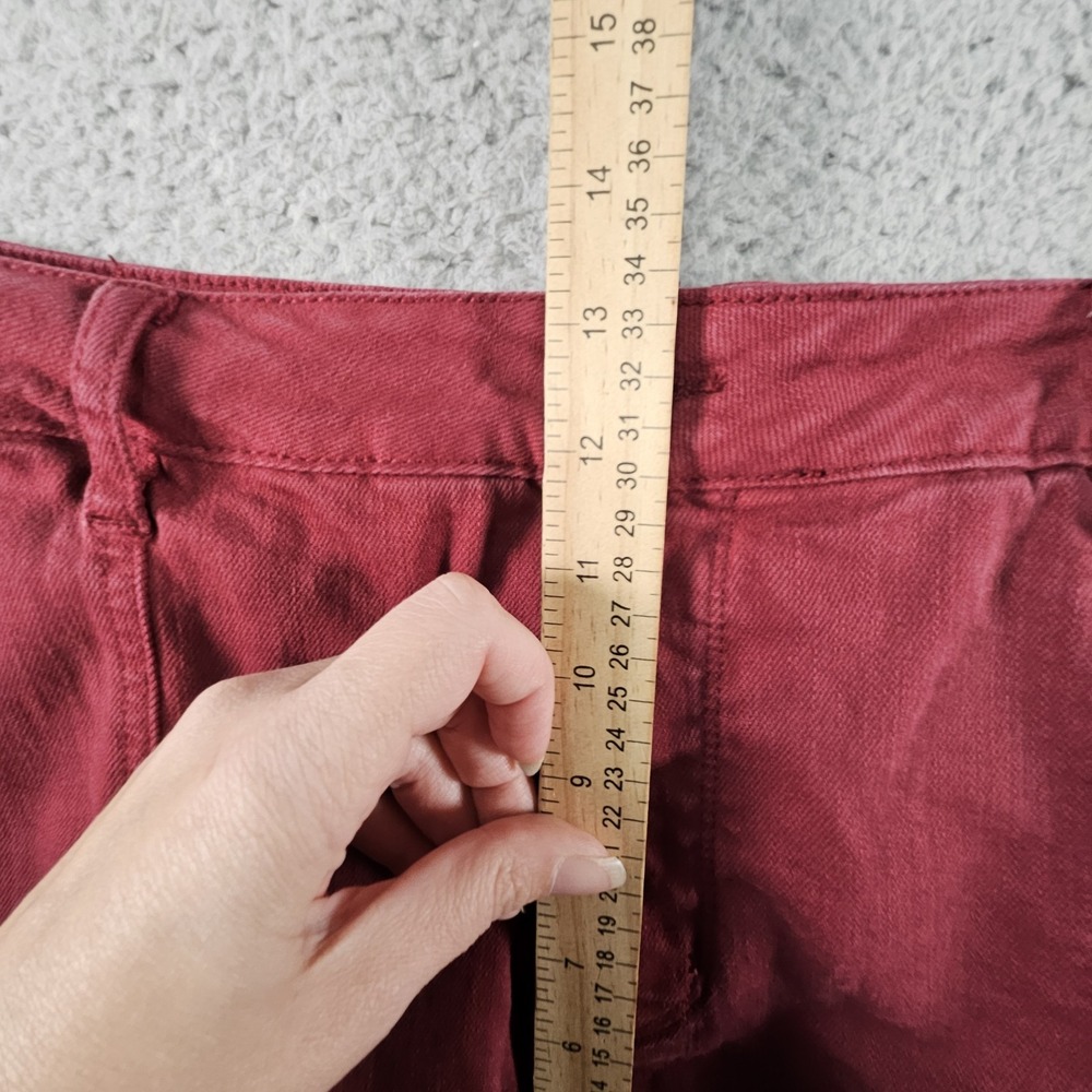 Judy Blue High Rise Seam Straight Jeans Womens 24W Burgundy Denim Preppy Casual - Picture 14 of 16